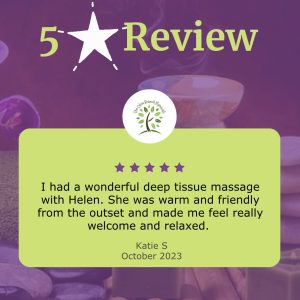 Photo show a 5* google review for a business